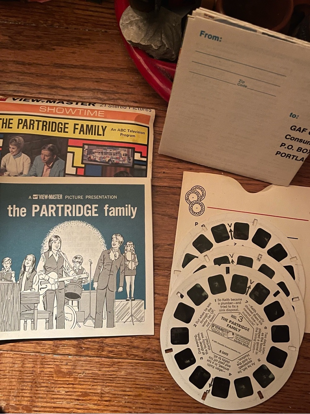 The Partridge Family View-Master Picture Reels & Packet - Blue